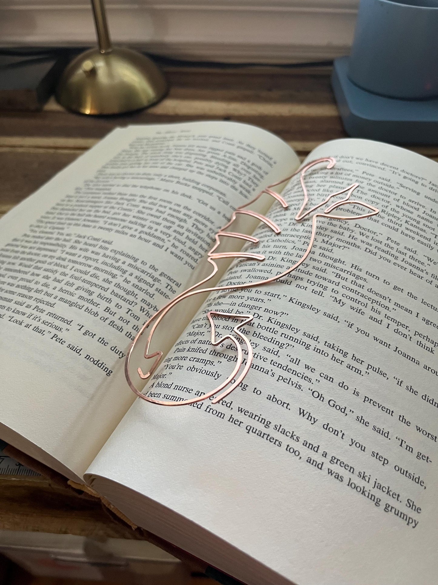 Copper Dragon Handmade Bookmark: Bookish Journal Reading Accessory, Book Lover Gift, Fantasy Reader, Book Club