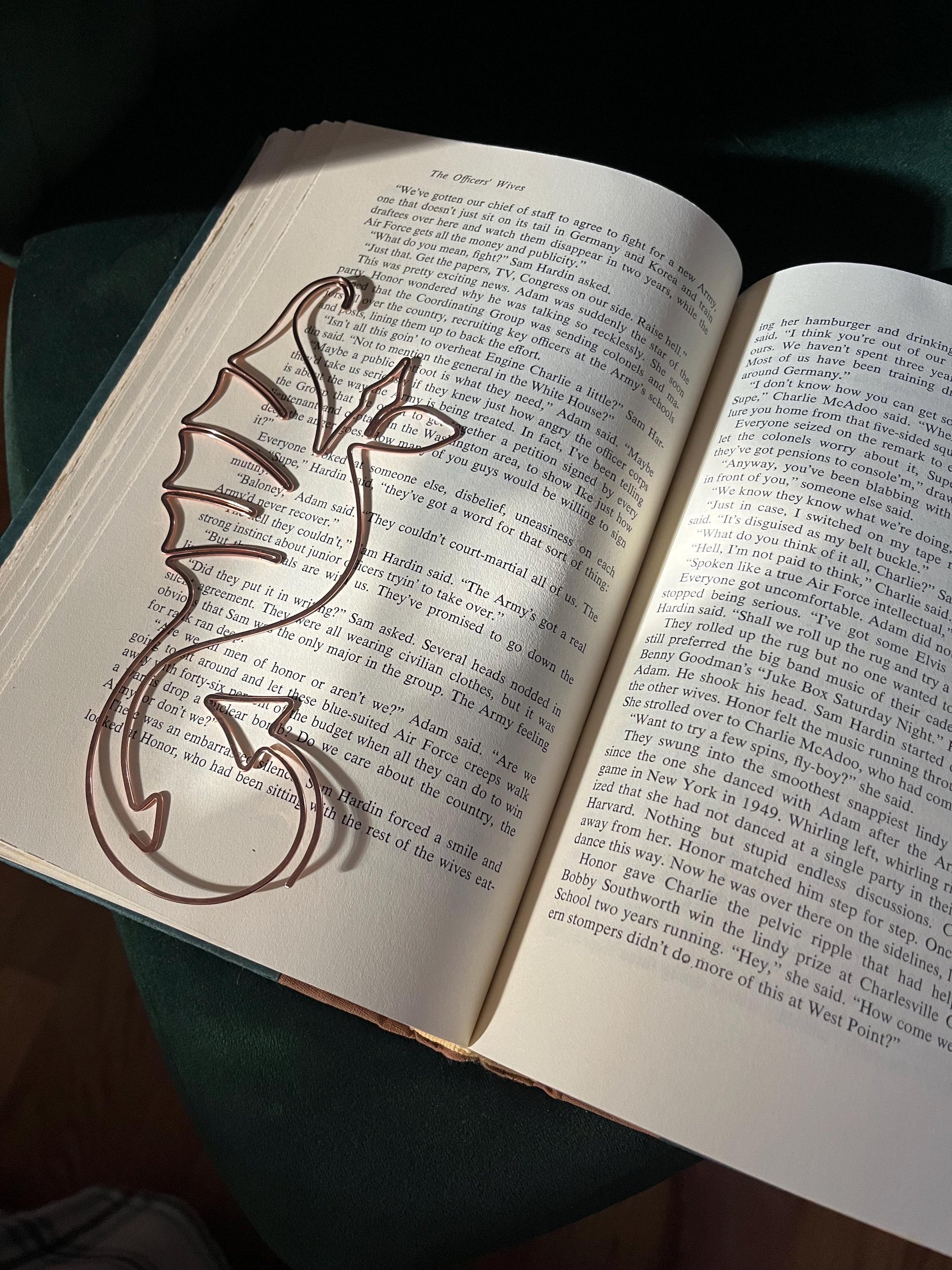 Copper Dragon Handmade Bookmark: Bookish Journal Reading Accessory, Book Lover Gift, Fantasy Reader, Book Club