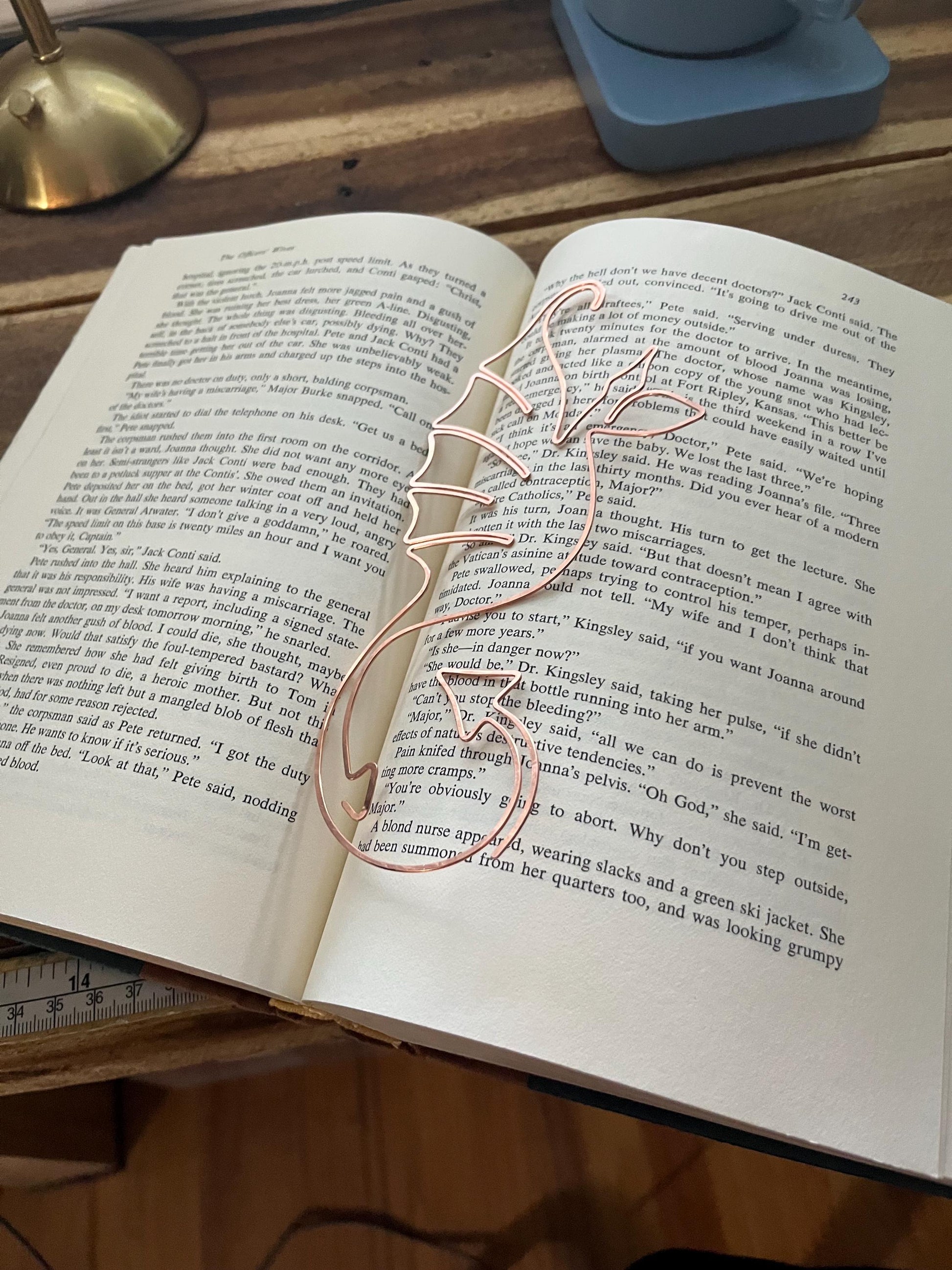 Copper Dragon Handmade Bookmark: Bookish Journal Reading Accessory, Book Lover Gift, Fantasy Reader, Book Club