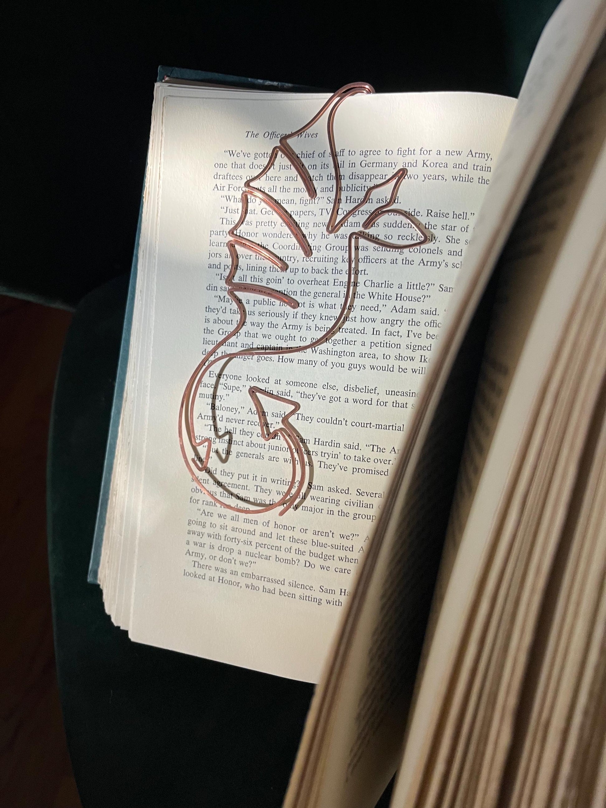 Copper Dragon Handmade Bookmark: Bookish Journal Reading Accessory, Book Lover Gift, Fantasy Reader, Book Club