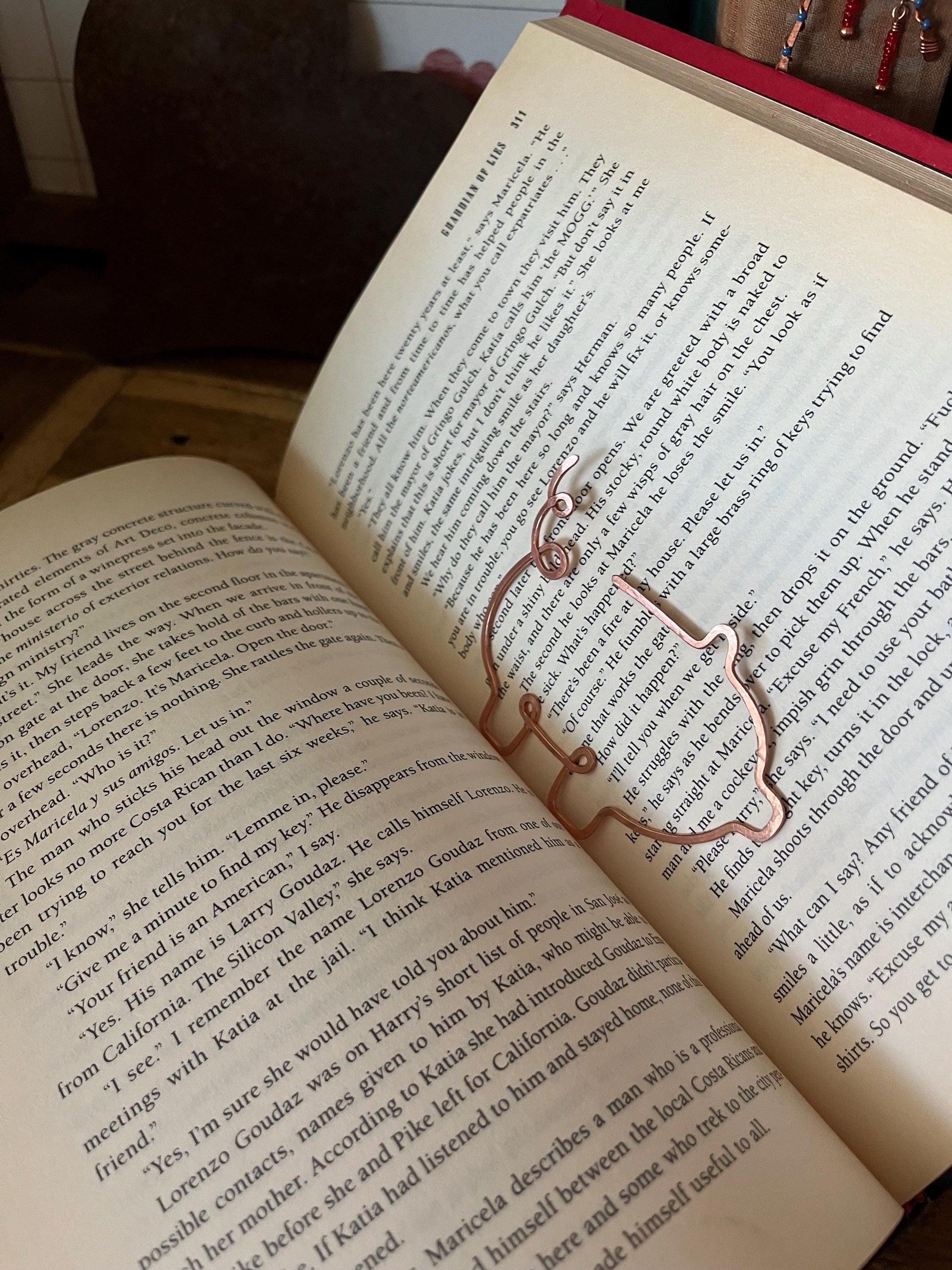 Copper Pig Handmade Bookmark: Farmhouse Book Accessory Reading Stationary
