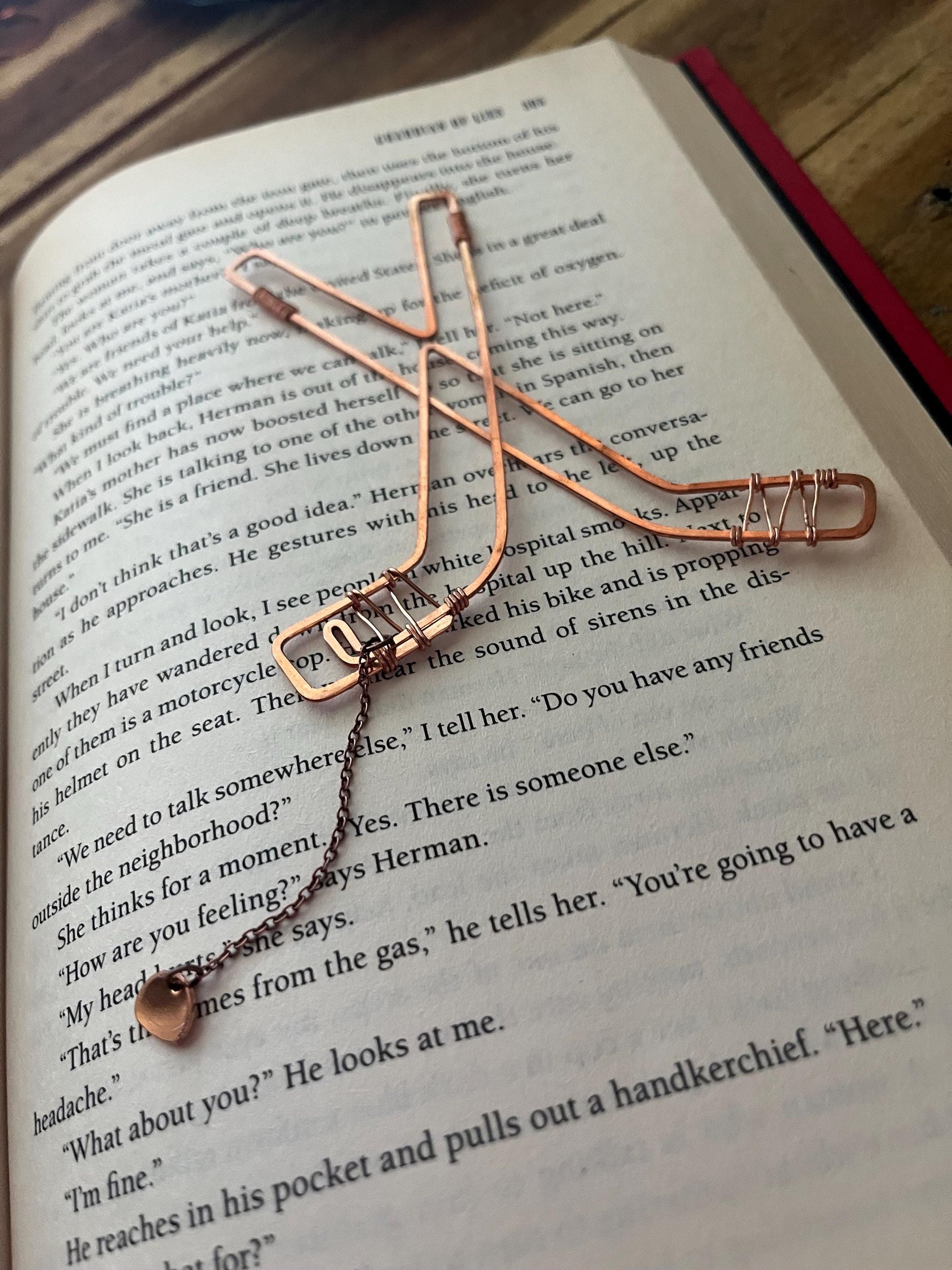 Custom Copper Handmade Bookmark Bookish Reading Accessory Book Lover Gift By Copper Deflections