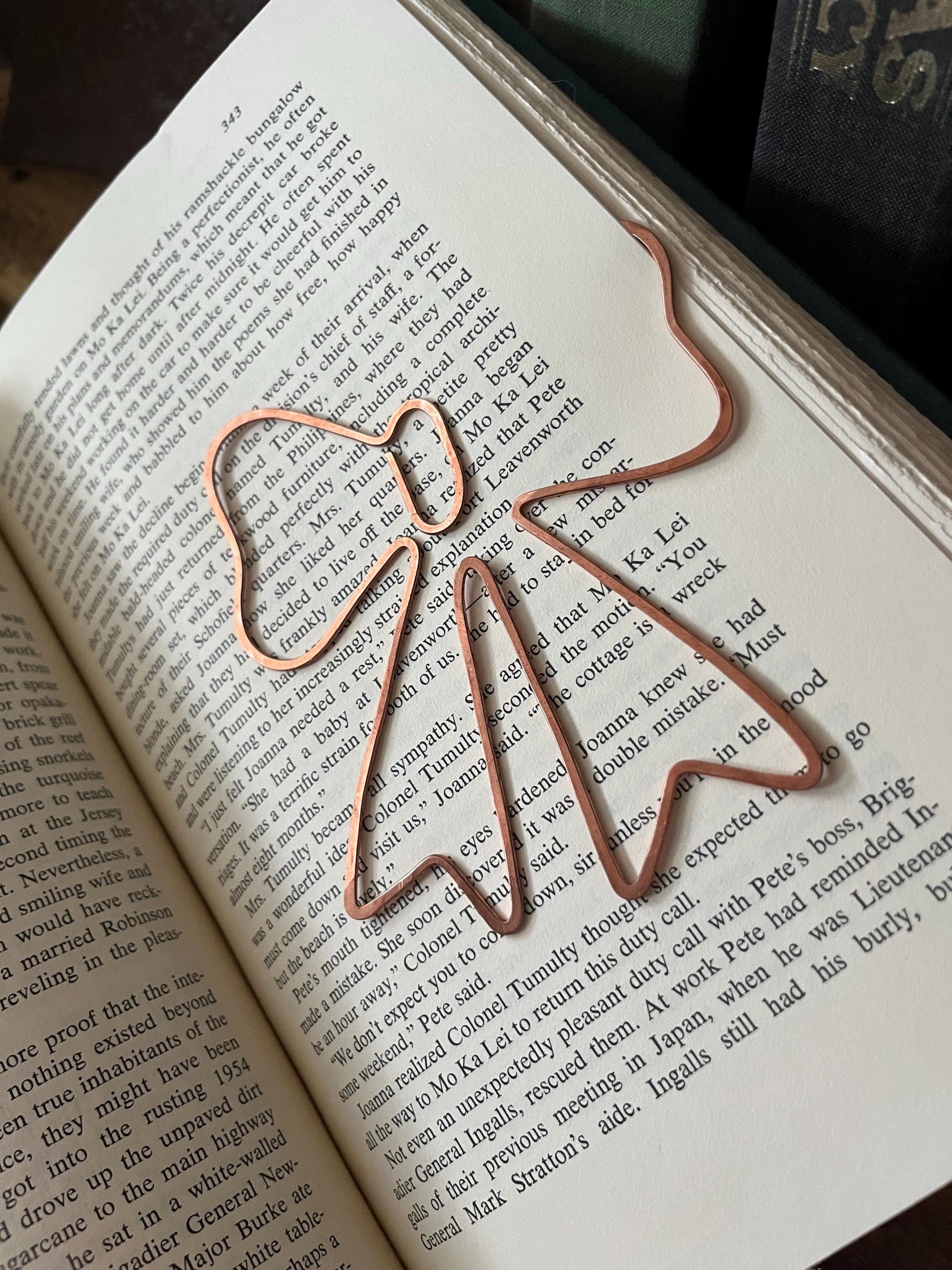 Bow Handmade Copper Bookmark: Book Lover Gift, Readers Gift Wrapped