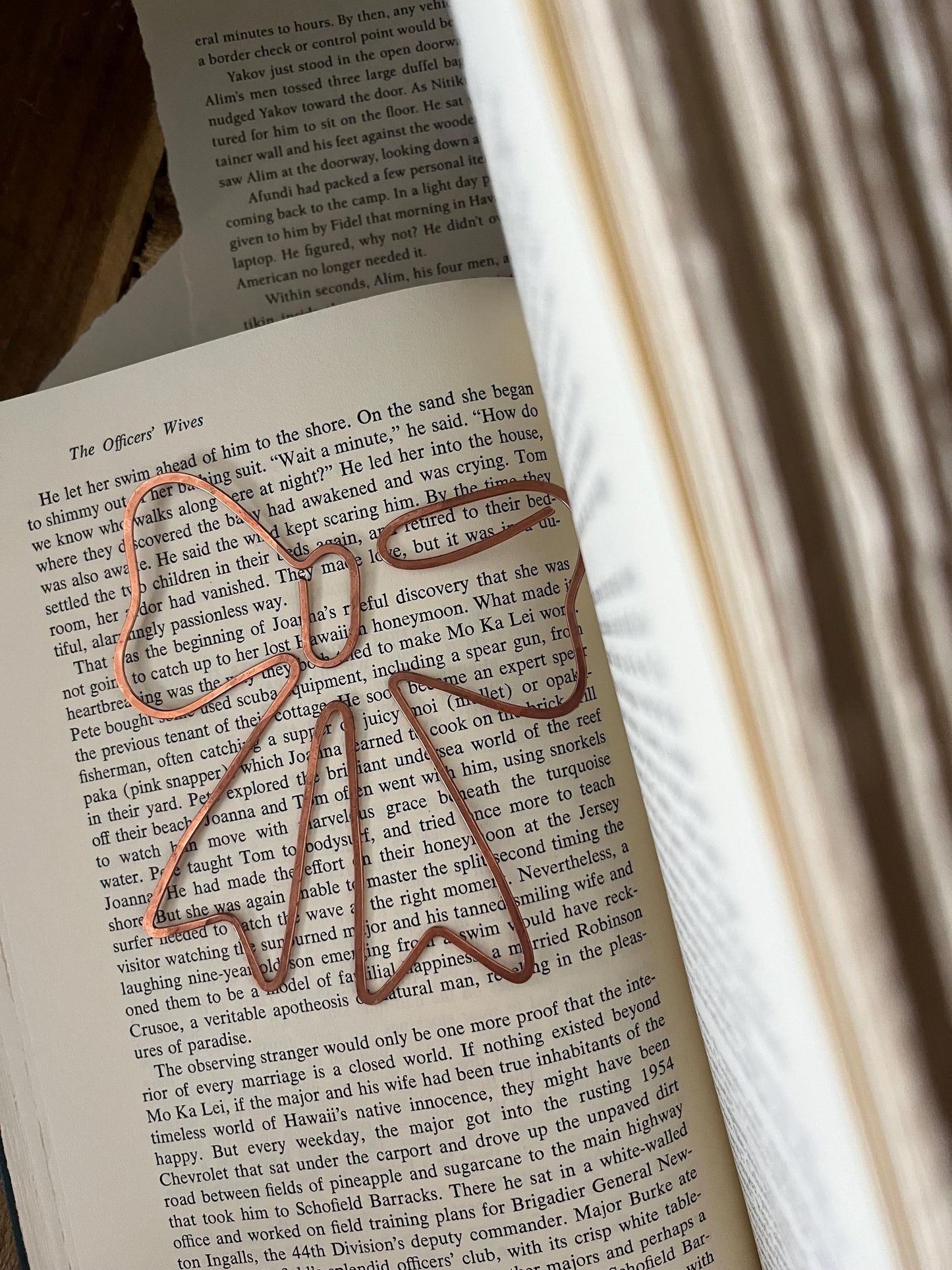 Bow Handmade Copper Bookmark: Book Lover Gift, Readers Gift Wrapped