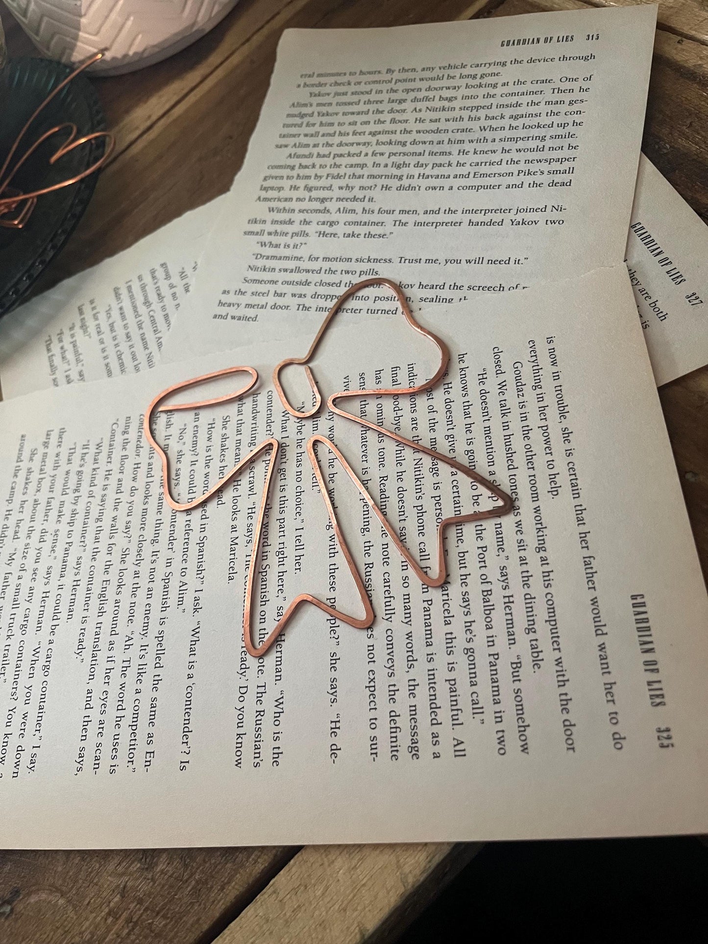 Bow Handmade Copper Bookmark: Book Lover Gift, Readers Gift Wrapped