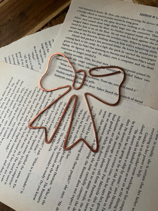Bow Handmade Copper Bookmark: Book Lover Gift, Readers Gift Wrapped