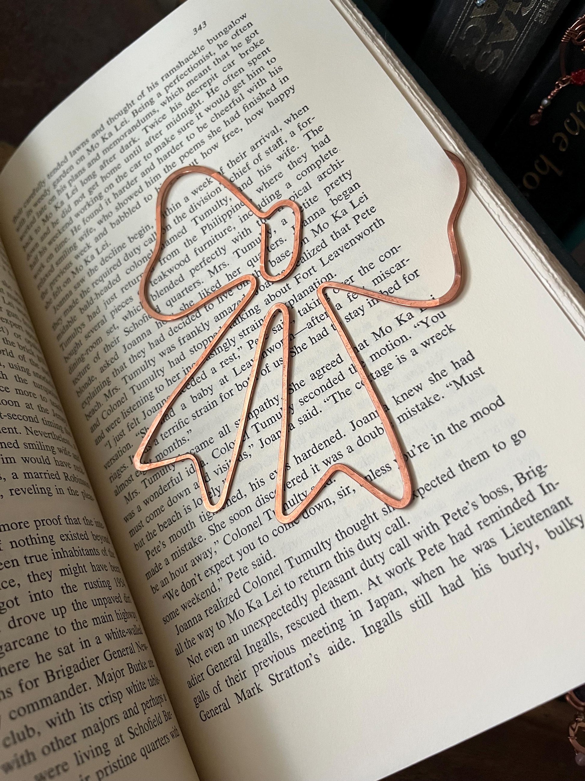Bow Handmade Copper Bookmark: Book Lover Gift, Readers Gift Wrapped