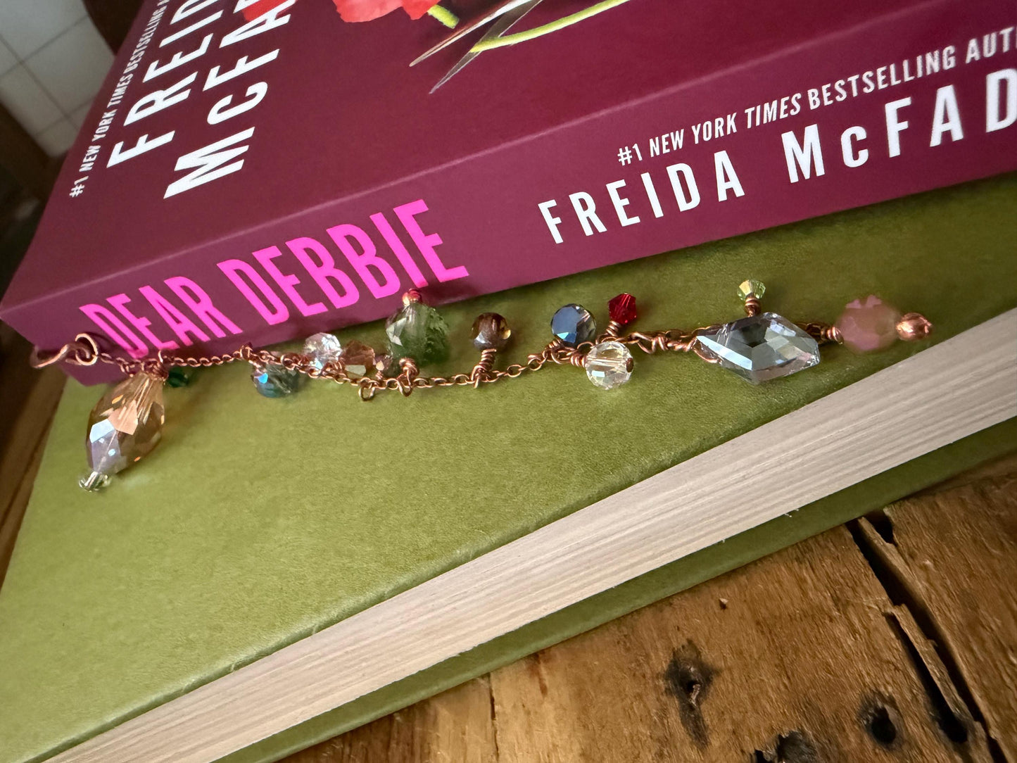 Sun Catcher Beaded/Gem Book Mark Book Hook Handmade Copper Bookmark: Book Jewelry, Reader Bookish Gift, Book Club, 7 Year Anniversary Gift