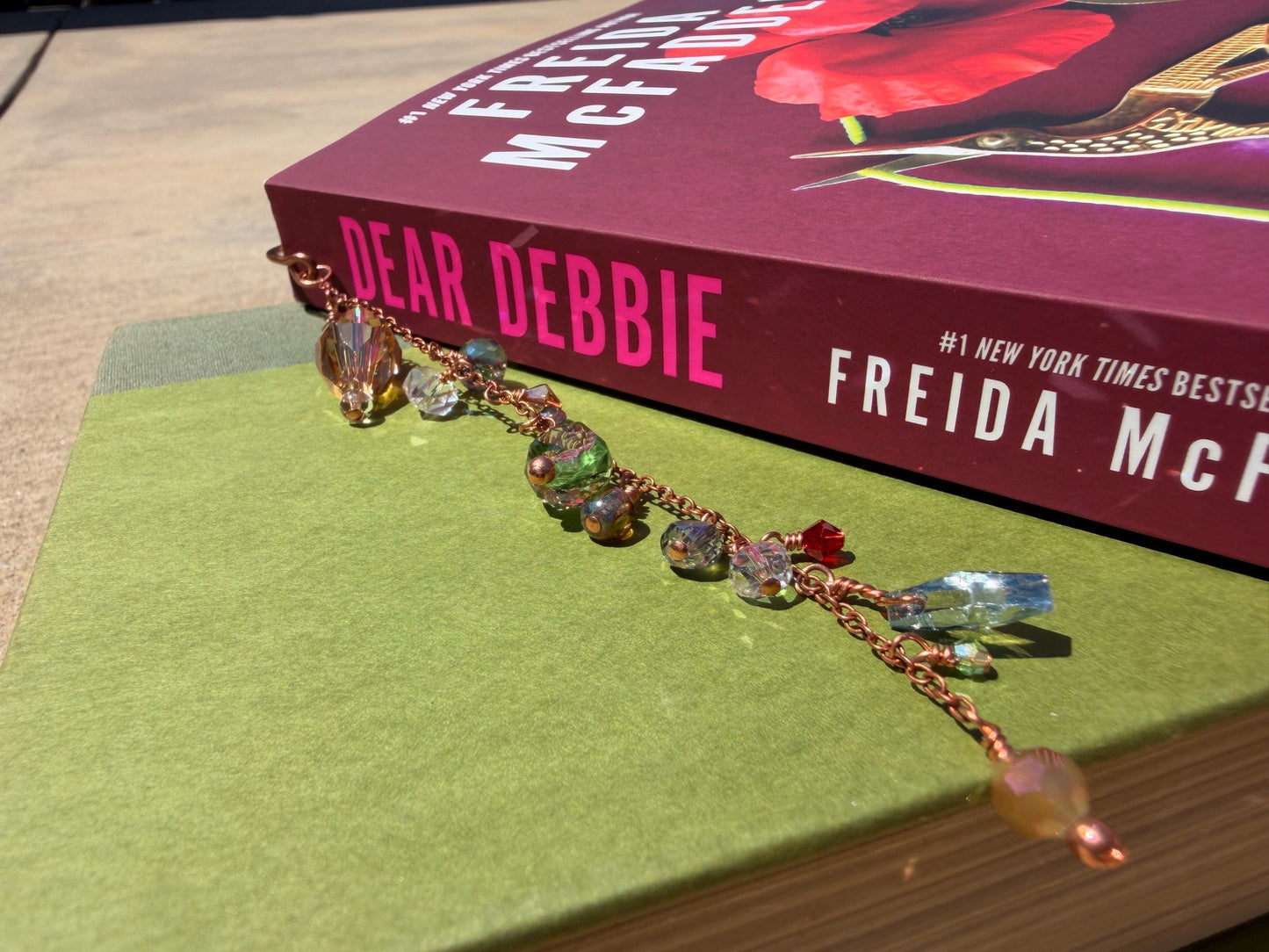 Sun Catcher Beaded/Gem Book Mark Book Hook Handmade Copper Bookmark: Book Jewelry, Reader Bookish Gift, Book Club, 7 Year Anniversary Gift
