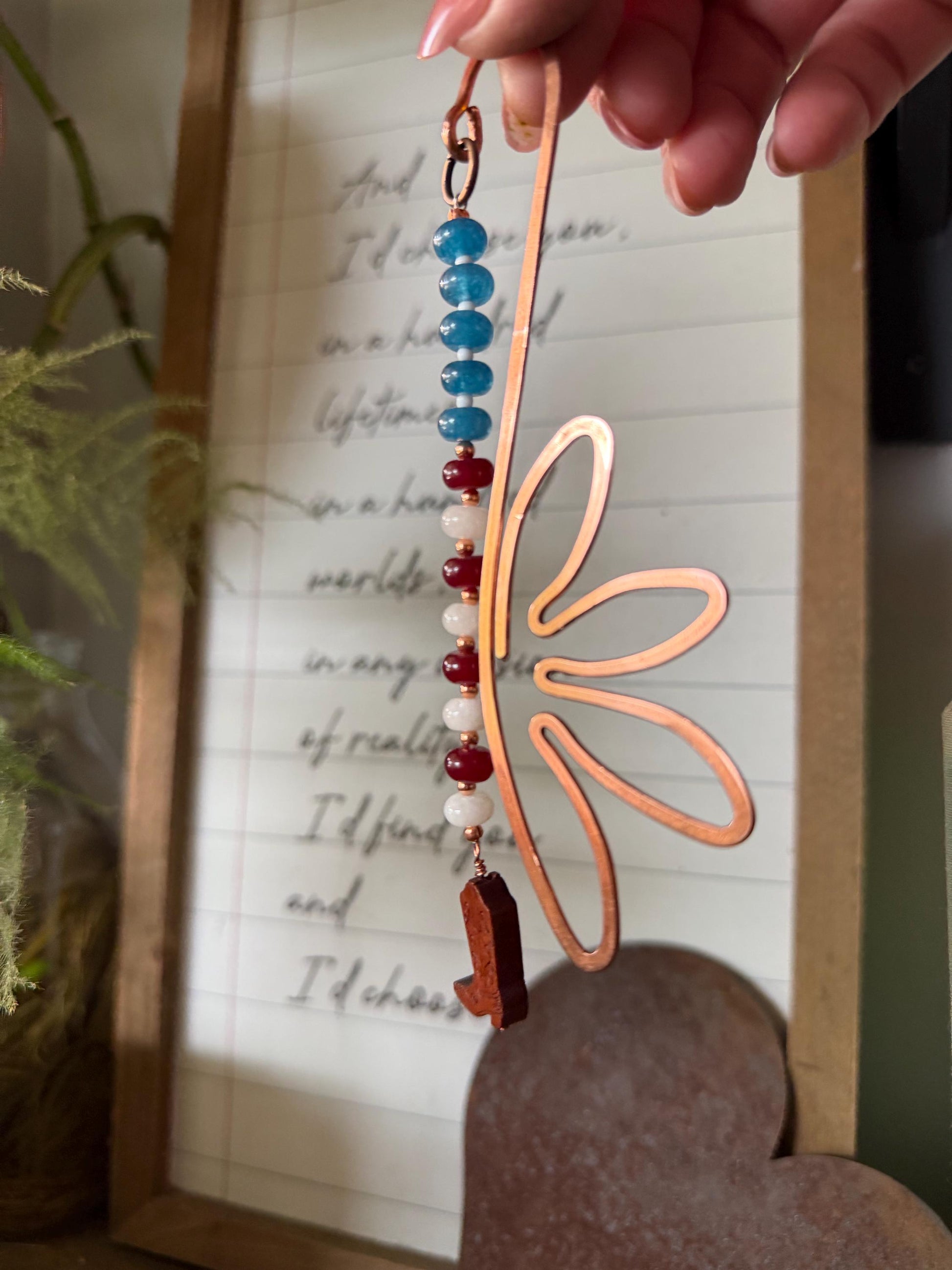 Copper Book Hook American USA Cowboy Boot Handmade Bookmark: Book Hook Jewelry Reading Accessory