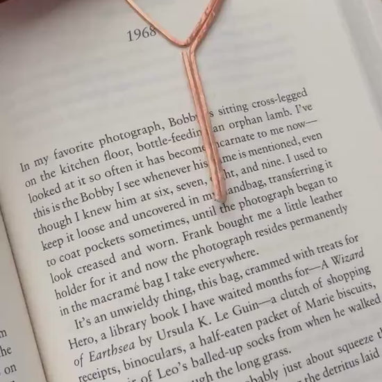 Copper Heart Lollipop Handmade Bookmark: Book Lover Gift, Reading Accessory Book Jewelry