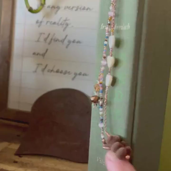 Copper Bead Charm Bookmark: Lobster Claw Hook for Journal/Kindle Charm, purse Charm or Book Hook Bookmark by Copper Deflections