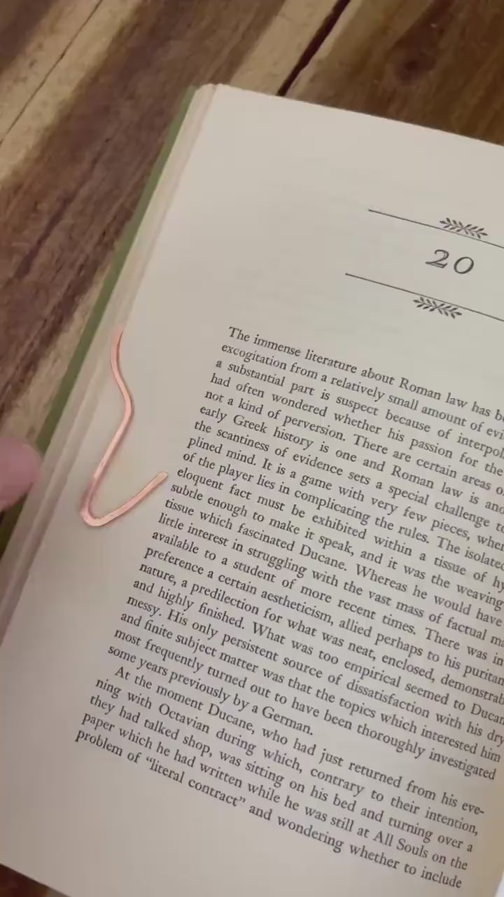 Copper Ghost Handmade Wire Bookmark: Halloween Accessory Reading Bookish Gift Book Club