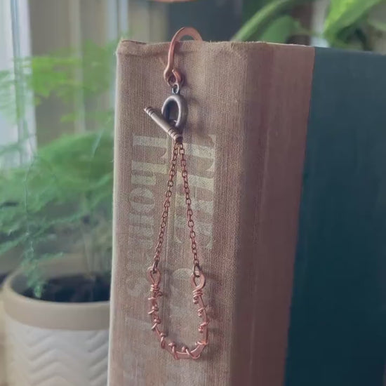 Horseshoe Cowboy Cowgirl Country Book Mark Book Hook Handmade Copper Bookmark: Book Jewelry Reader Bookish Gift Book Club 7 Year Anniversary