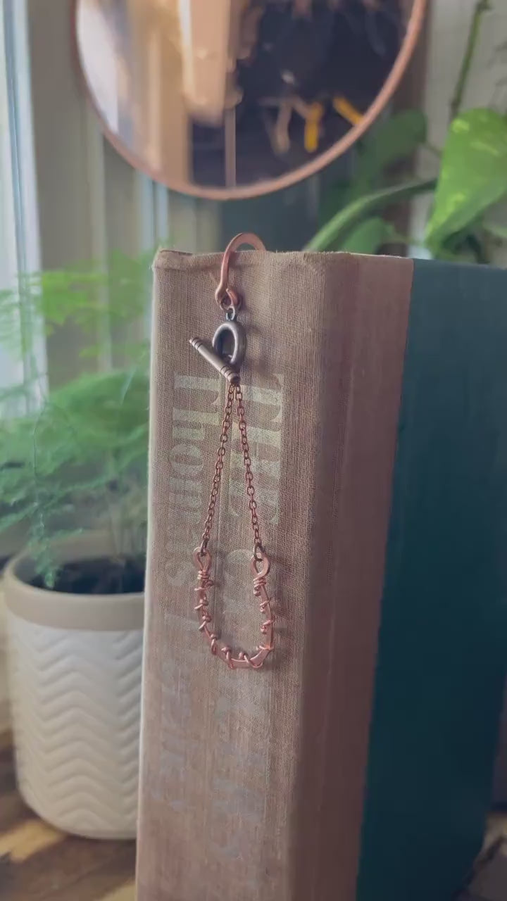 Horseshoe Cowboy Cowgirl Country Book Mark Book Hook Handmade Copper Bookmark: Book Jewelry Reader Bookish Gift Book Club 7 Year Anniversary