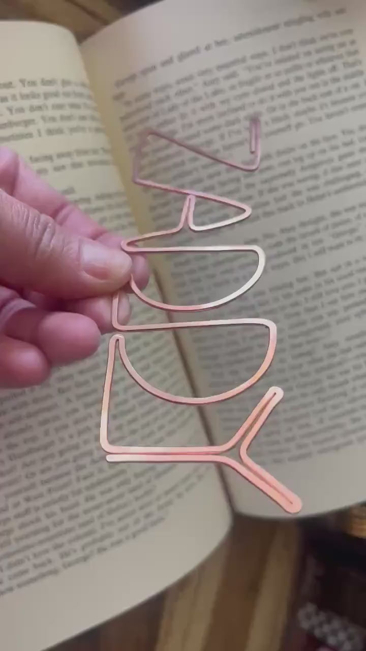 Handmade Copper "Zaddy" Bookmark: Book Lover Gift Romance Fantasy Reading Stationary