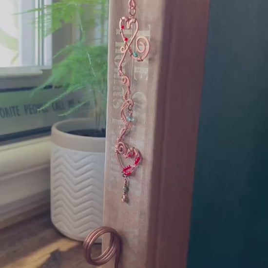 Medieval Fantasy Romance Book Mark Book Hook Handmade Copper Bookmark: Book Jewelry, Reader Bookish Gift, Book Club, 7 Year Anniversary Gift