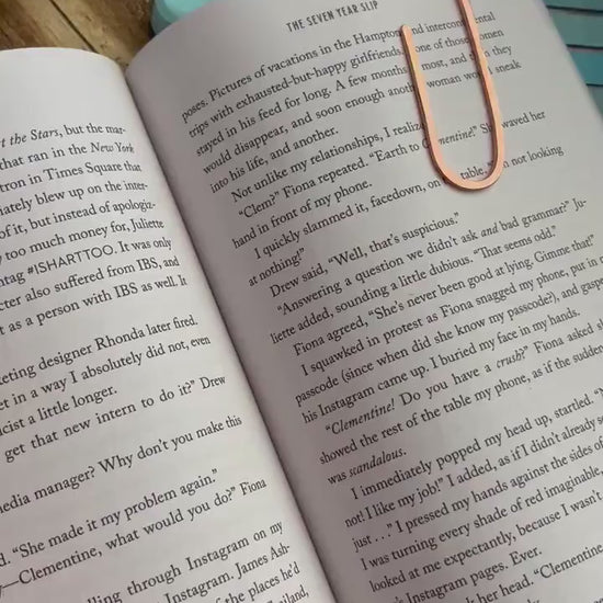 Jumbo Paperclip Handmade Bookmark: Copper and Brass Reading Stationary