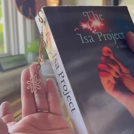Handmade Copper Charm Chain Book Hook: The Isa Project Bookmark, Book Jewelry, Reading Accessory