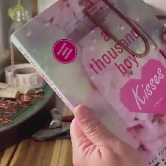 Copper Flamingo Handmade Bookmark: Book Lover Gift, Reading Accessory Book Jewelry