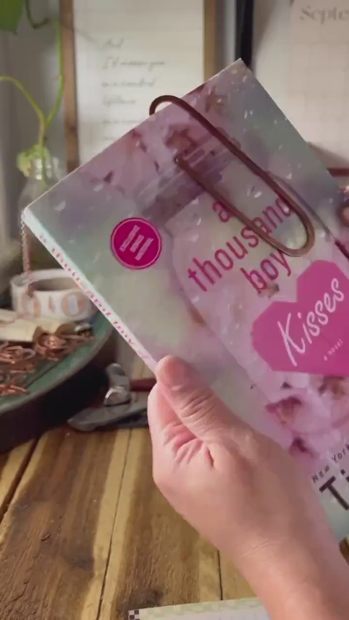 Copper Flamingo Handmade Bookmark: Book Lover Gift, Reading Accessory Book Jewelry