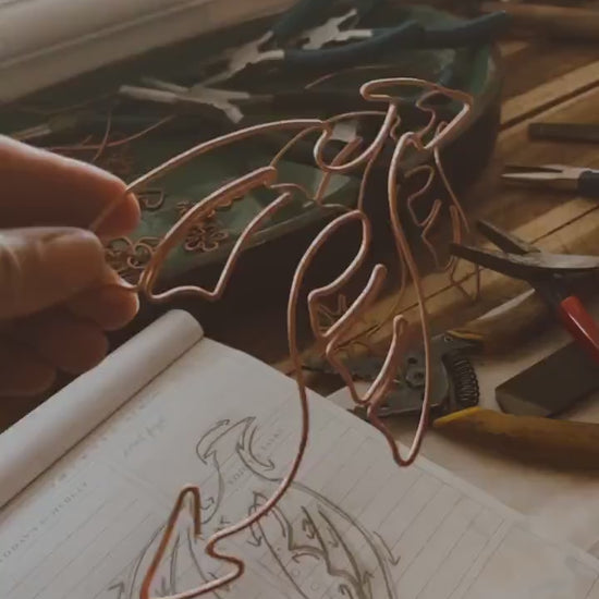 Copper Dragon Handmade Bookmark: Bookish Journal Reading Accessory