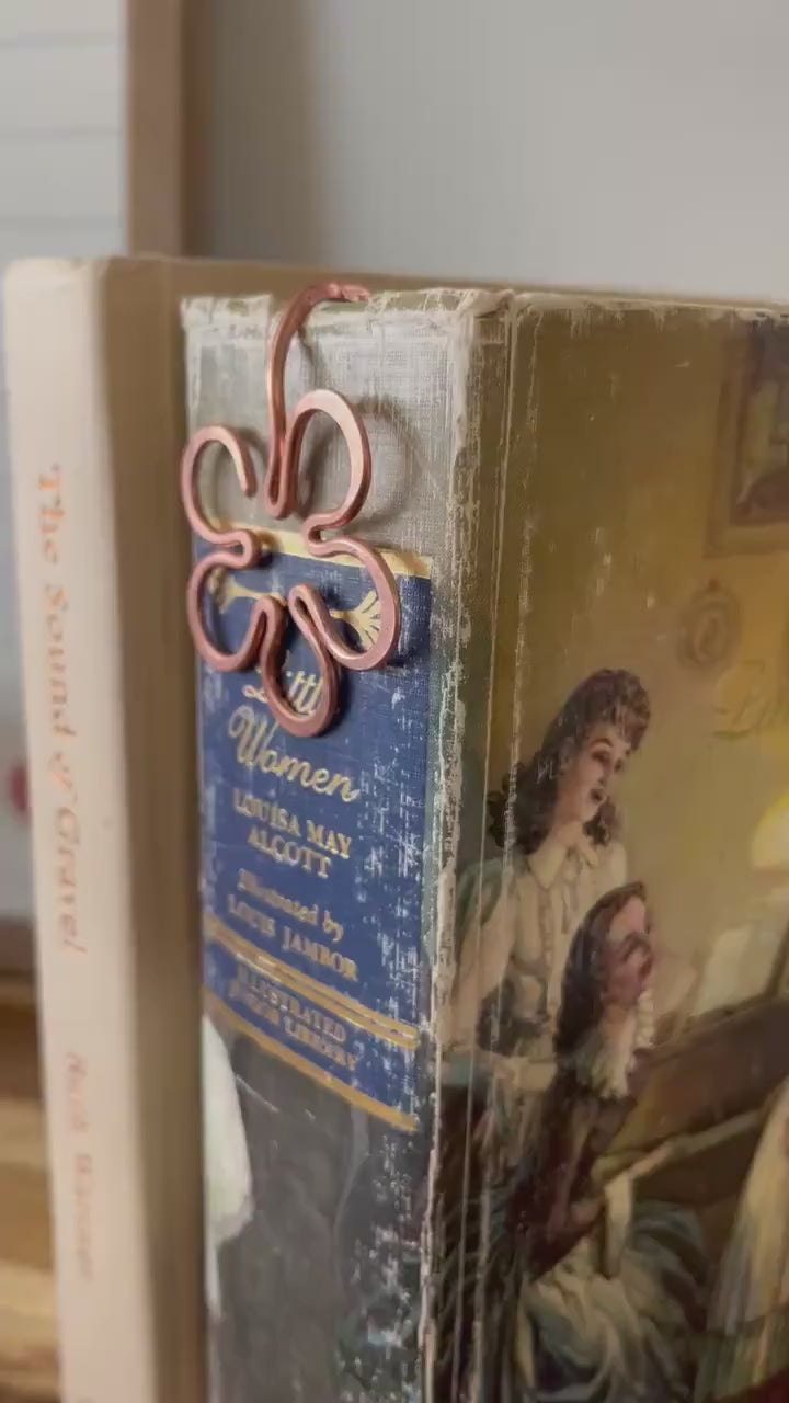 Copper Flower Handmade Bookmark: Book Hook, Reading Accessory