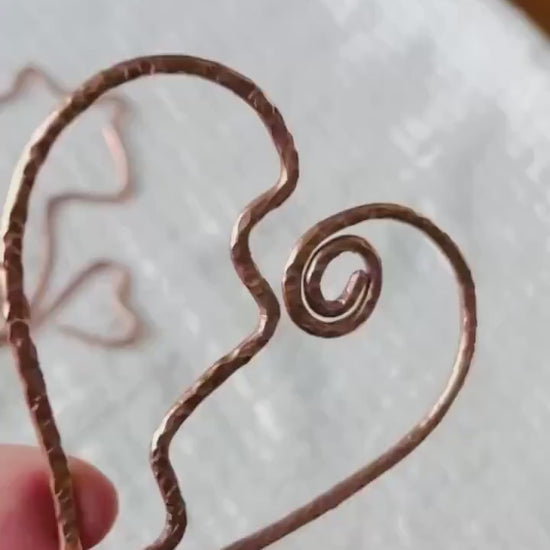 Copper Broken Heart Bookmark: Book Lover Gift Romance Book Stationary