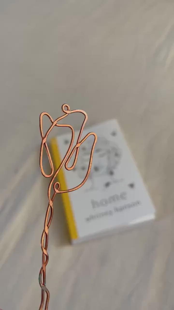 Copper Rose Handmade Bookmark: Unique Book Lover Gift, Reading Accessory