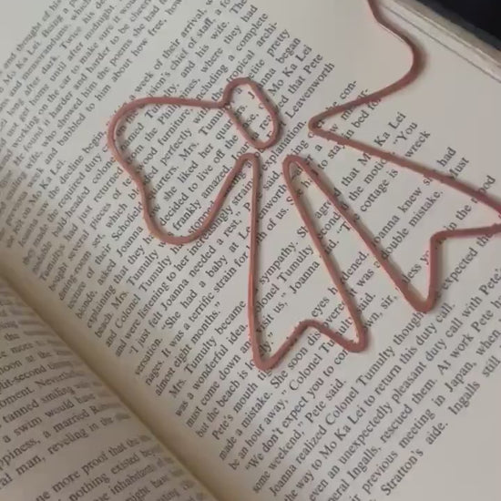 Bow Handmade Copper Bookmark: Book Lover Gift, Readers Gift Wrapped
