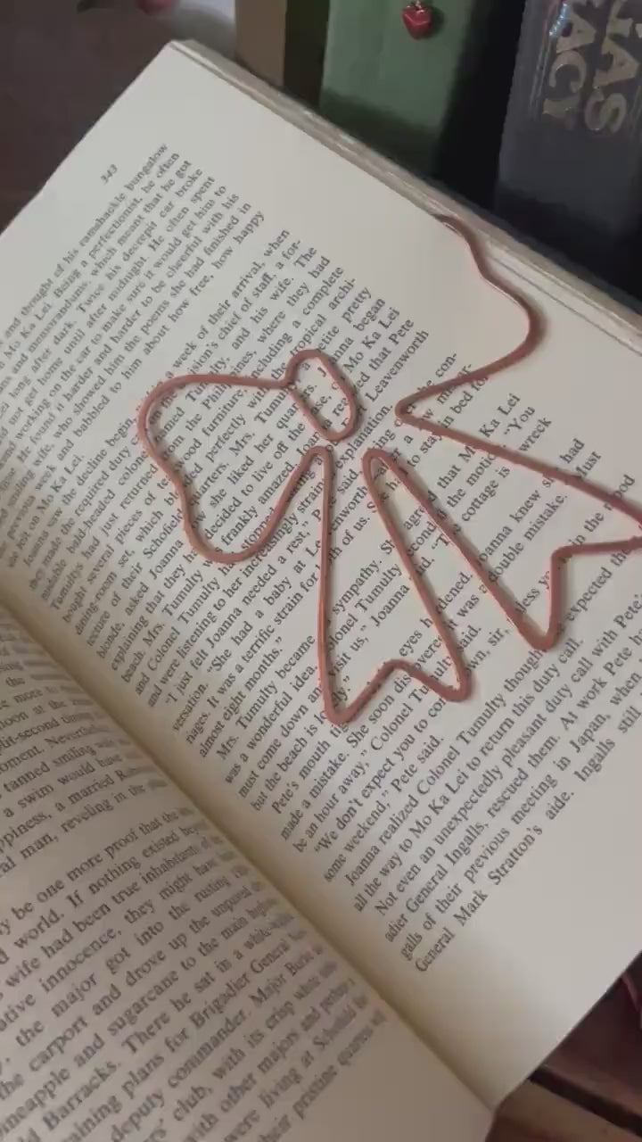 Bow Handmade Copper Bookmark: Book Lover Gift, Readers Gift Wrapped