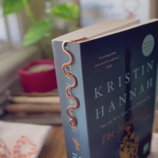 Copper Swirl Handmade Bookmark: Book Lover Gift Reading Accessory