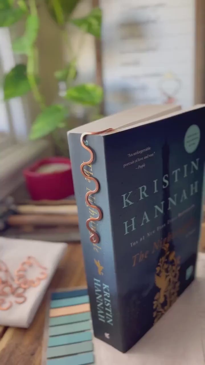 Copper Swirl Handmade Bookmark: Book Lover Gift Reading Accessory