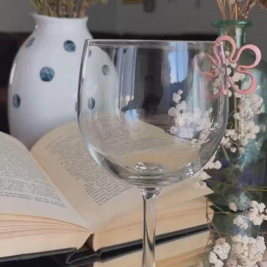 Copper Flower Handmade Charm: Wine Glass, Mug, Bookmark