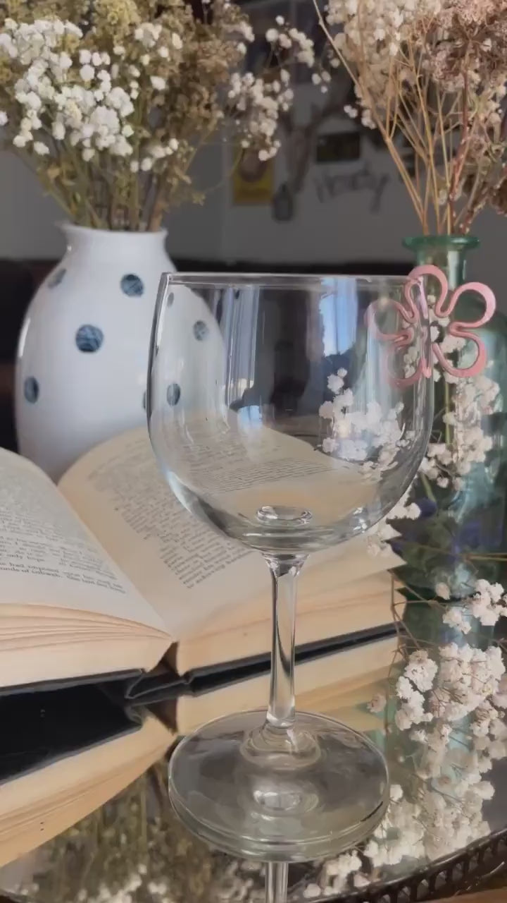 Copper Flower Handmade Charm: Wine Glass, Mug, Bookmark