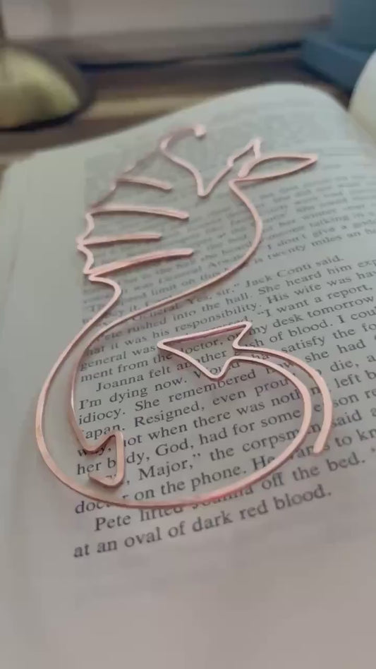 Copper Dragon Handmade Bookmark: Bookish Journal Reading Accessory, Book Lover Gift, Fantasy Reader, Book Club